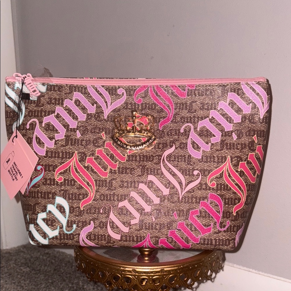 Juicy Couture Brown and Pink Women's Bag